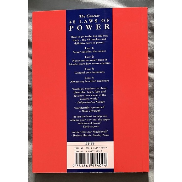 Concise 48 Laws of Power - Paperback By Robert Greene - VERY GOOD - Picture 2 of 2